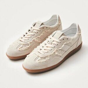 Alohas Crochet Cream Leather Sneakers - Size 39